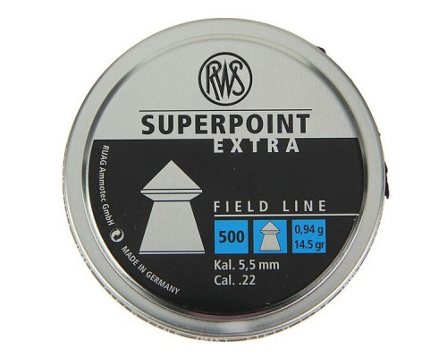 Пули RWS Superpoint Extra 5,5 мм, 0,94 грамм, 500 штук